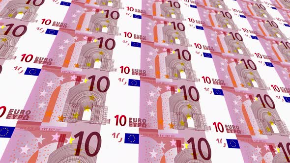 10 Euro Note Money Loop Background 4K 05