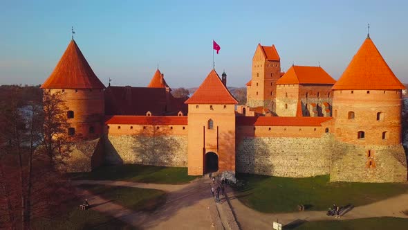 Aerial Video of Trakai Castle