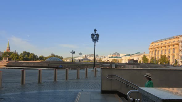 Young girl climbing the steps