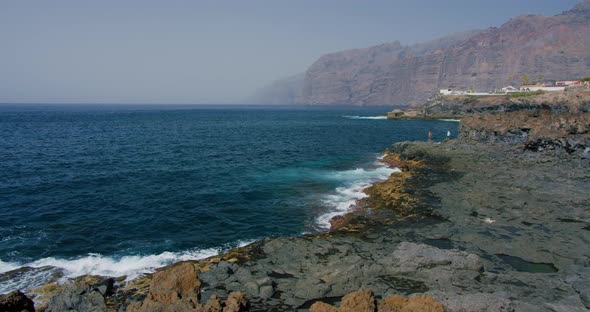 Acantilados De Los Gigantes Tenerife From Coastline Atlantic Ocean alt