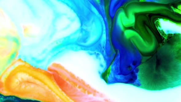Colorful Liquid Ink Colors Blending Burst Swirl Fluid 72