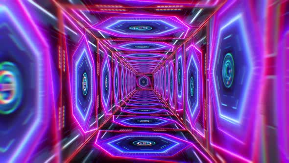 Cyberpunk Tunnel Loop, Motion Graphics | VideoHive