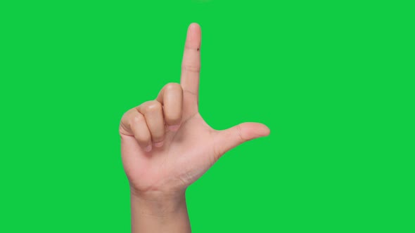 HAND (Green Sceen) hand signal - Scale or Zoom