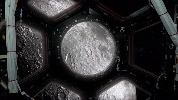 Moon View Spaceship Window - 2