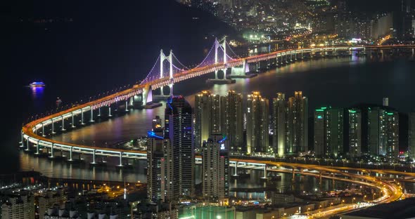 Busan, South Korea Aerial View Timelapse alt