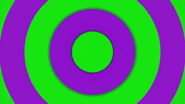 Purple and Green Slowly Pulsating Wide Circles or Rings Seamless Loop alt