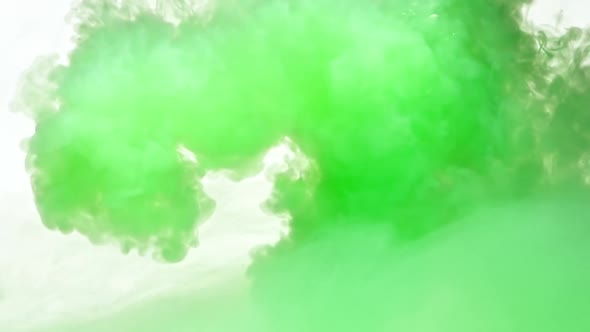 Splashes of Bright Green Paint