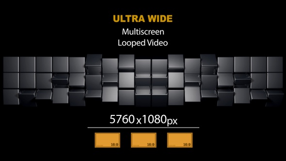UltraWide HD Cubes Rotation 07