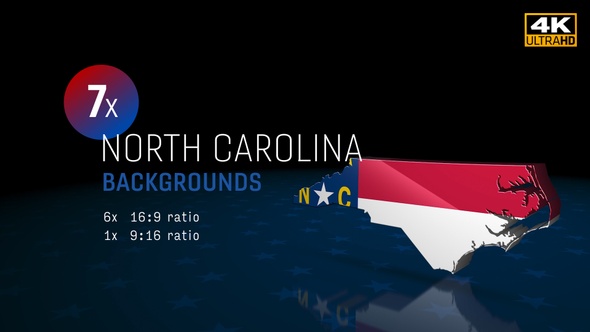 North Carolina State Election Backgrounds 4K - 7 Pack