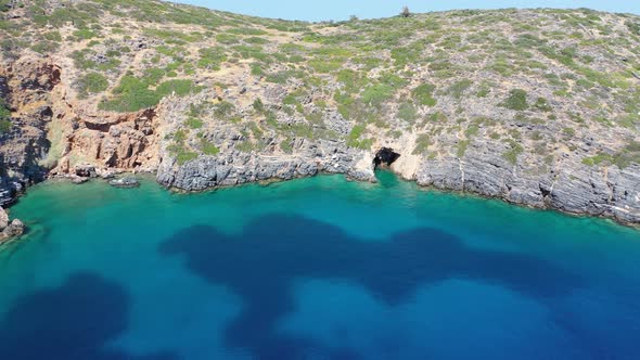 Aerial View of Kalydon Island, Crete, Greece