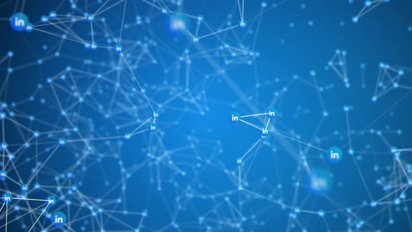 Linkedin Plexus Style Social Networks Cloud Data Network Seamless Loop 4K Video alt