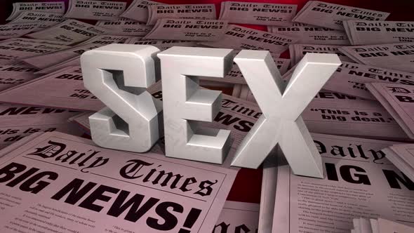 Sex Newspaper Headlines Scandal Big News Affairs 3d Animation Motion Graphics 0075