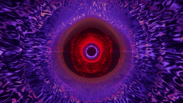 Energy tunnel. Abstract portal. Colorful light way Dark red and violet colors.