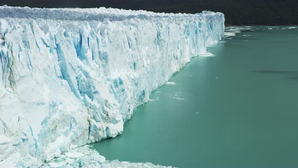 Glacial Ice in El Calafate and Shadows Passing Through Glaciers alt
