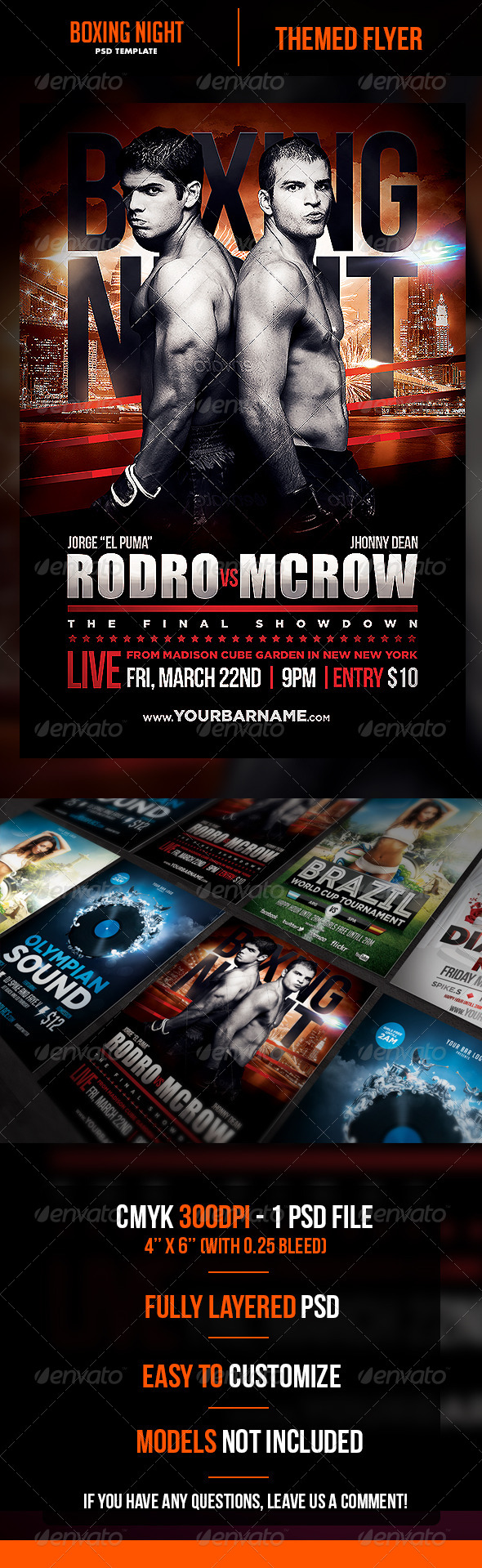 Boxing Night Flyer Template - Sports Events