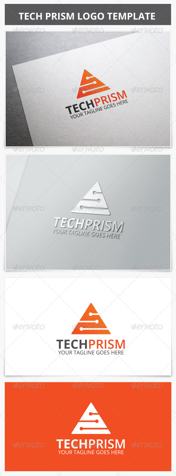 Tech Prism Logo - Vector Abstract