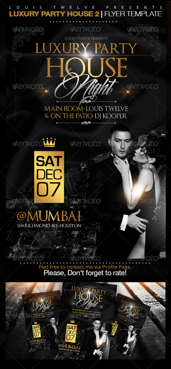 Luxury Party House 2 | Flyer Template - Clubs & Parties Events