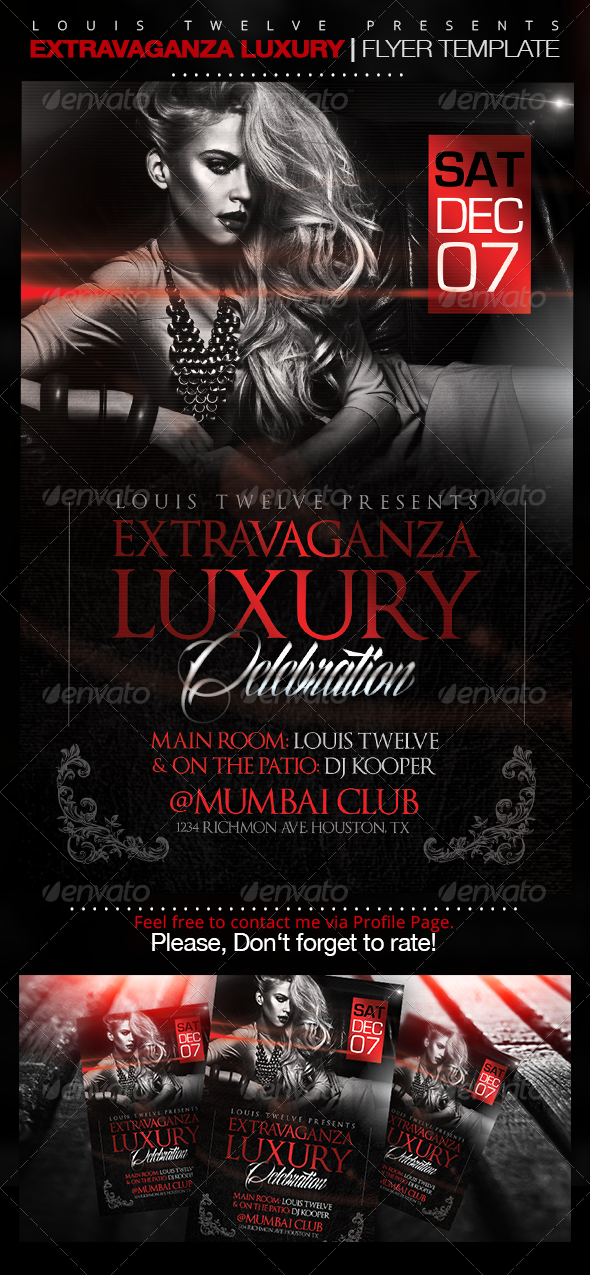 Extravaganza Luxury Party | Flyer Template - Clubs & Parties Events