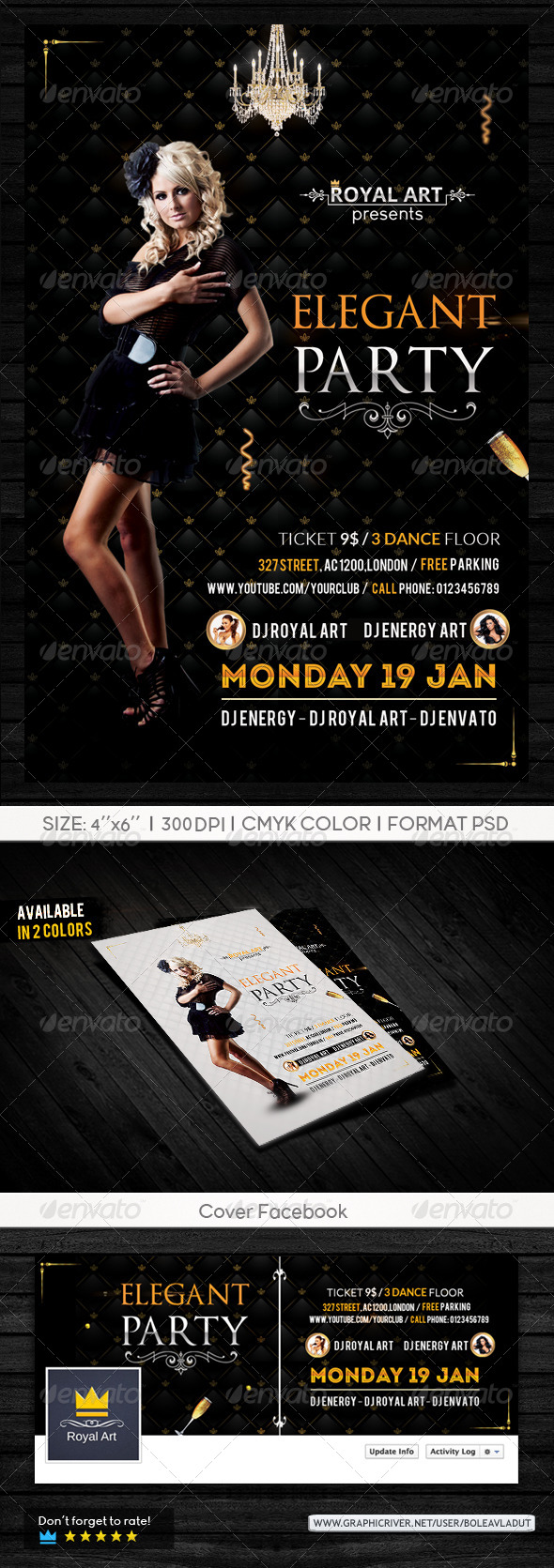 Flyer Elegant Party - Clubs & Parties Events