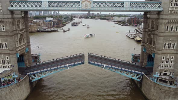 Drone Flying Over Tower Bridge alt