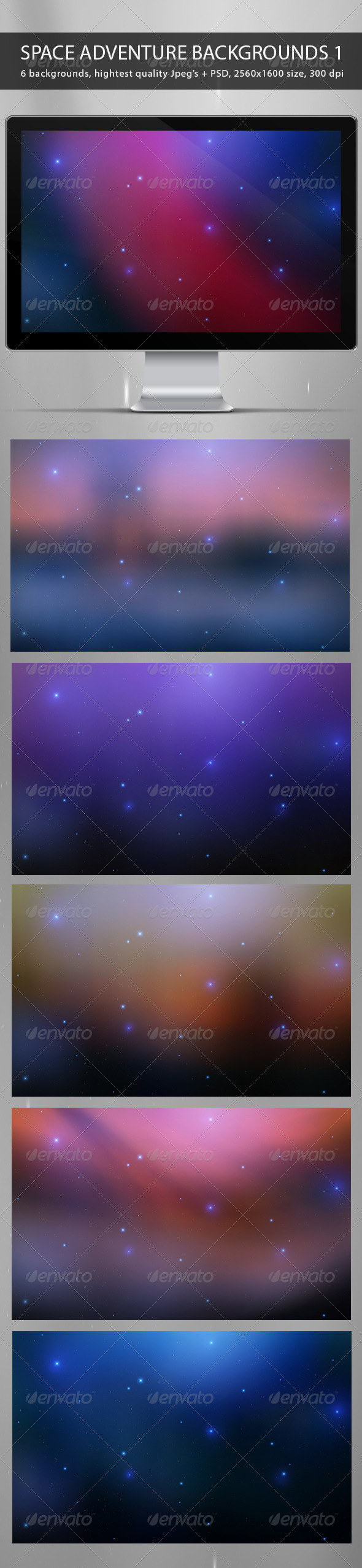 Space Adventure Backgrounds Part 1 - Abstract Backgrounds