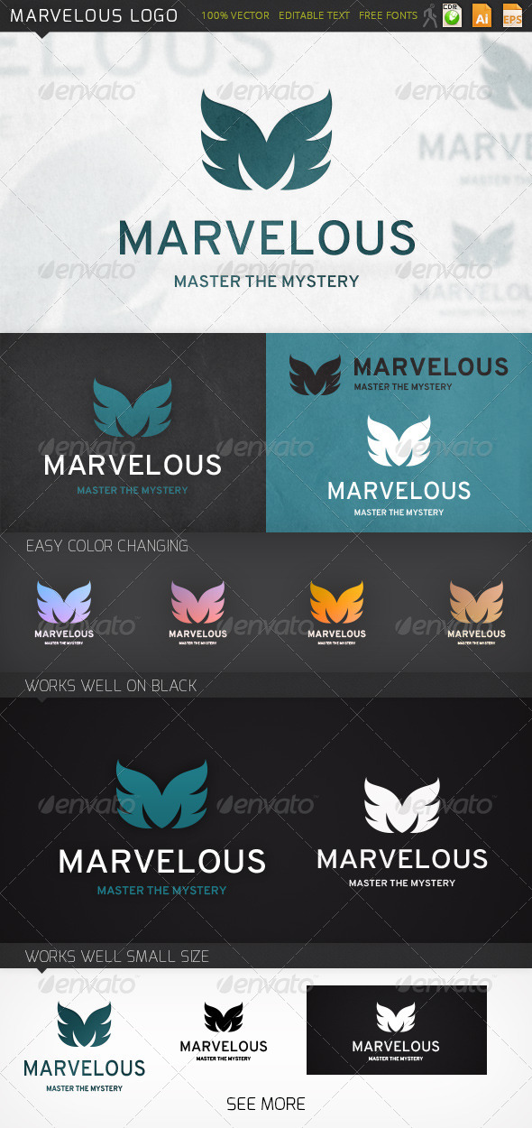 Marvelous Letter M Logo Template - Letters Logo Templates