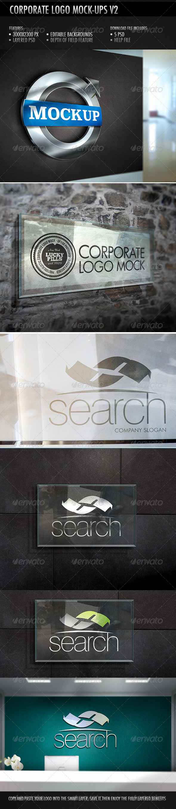 Corporate Logo Mockup V2 - Product Mock-Ups Graphics