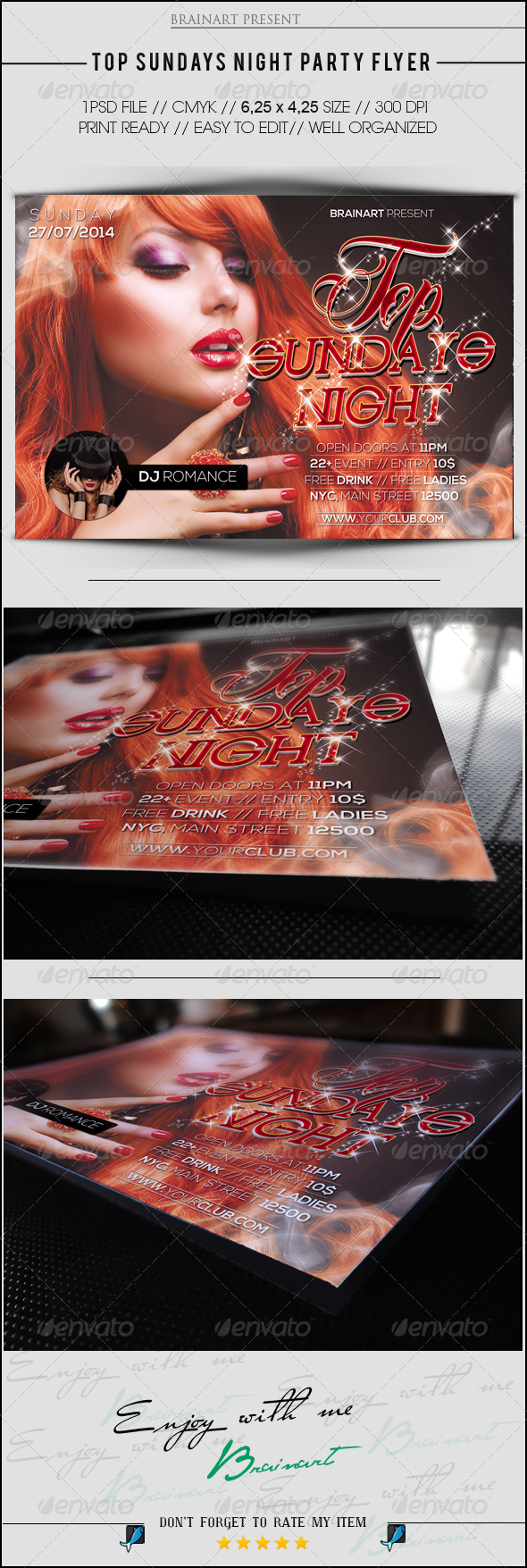 Top Sundays Night Party Flyer - Clubs & Parties Events