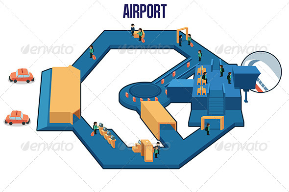 Inside of an Airport - Travel Conceptual