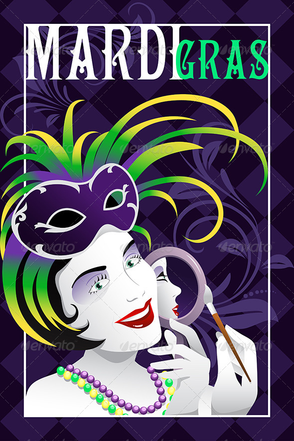 Mardi Gras Poster - Backgrounds Decorative