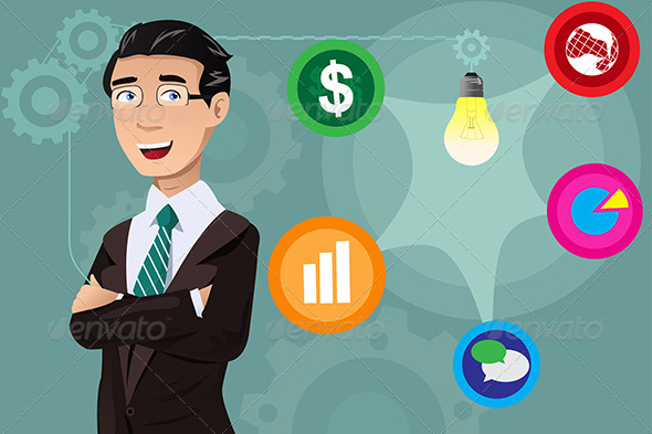 Businessman Having an Idea Concept - Concepts Business