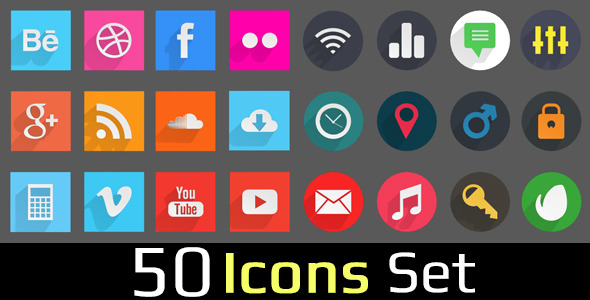 50 Icons Set - 3Docean 7193370