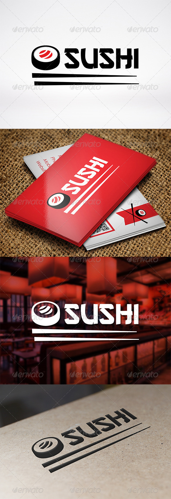 Sushi Logo Template - Food Logo Templates