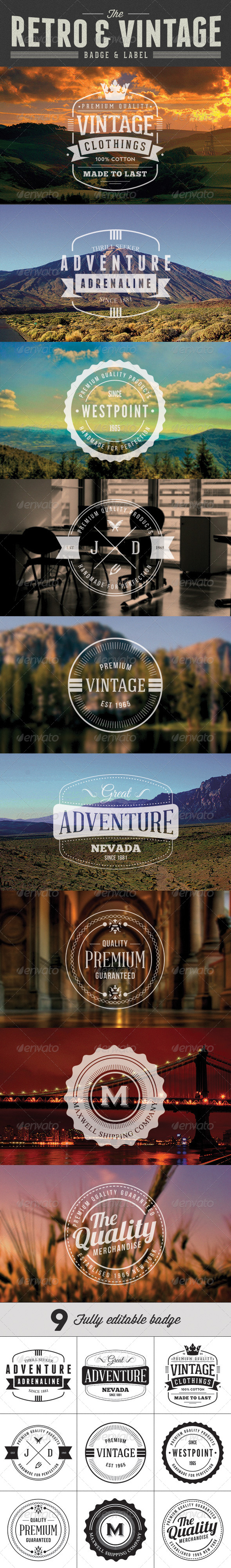 Retro Vintage Badge & Label - Badges & Stickers Web Elements