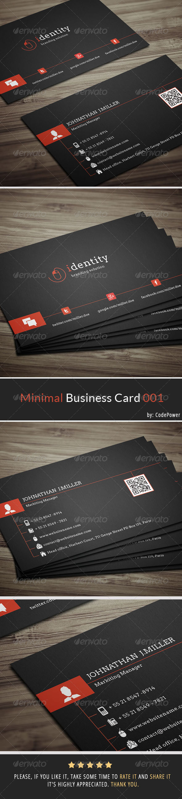 Minimal Business Card 001 - Corporate Business Cards