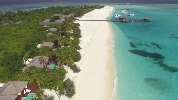 Aerial Luxury Island Resort