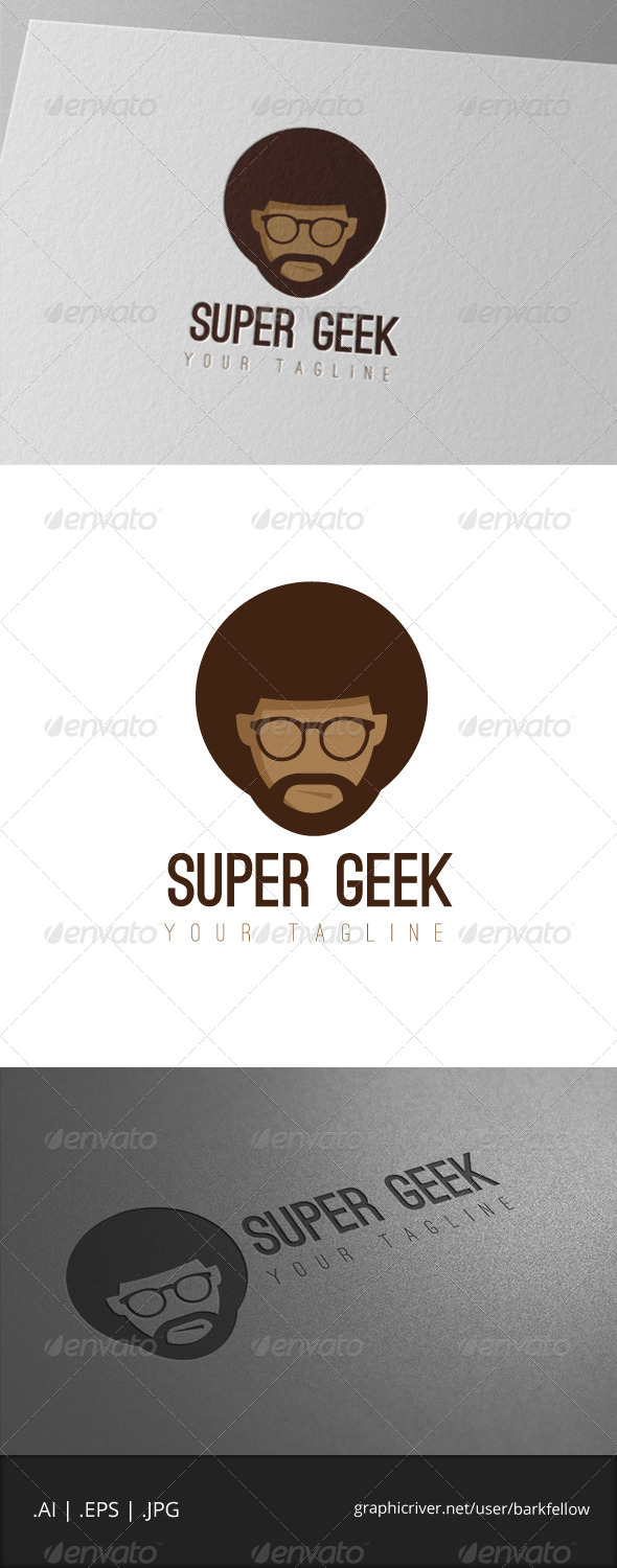 Super Geek Logo Template - Humans Logo Templates