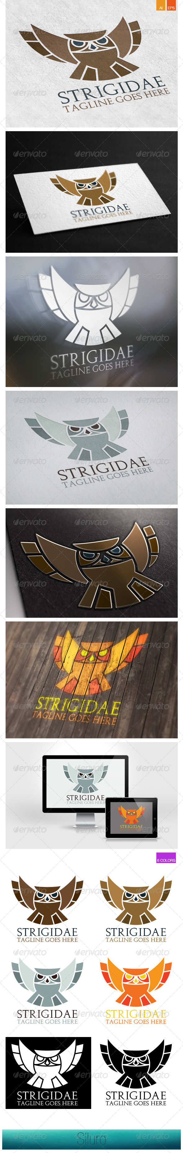 Strigidae Logo - Animals Logo Templates