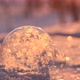 Soap Bubble in the Snow in Winter - VideoHive Item for Sale