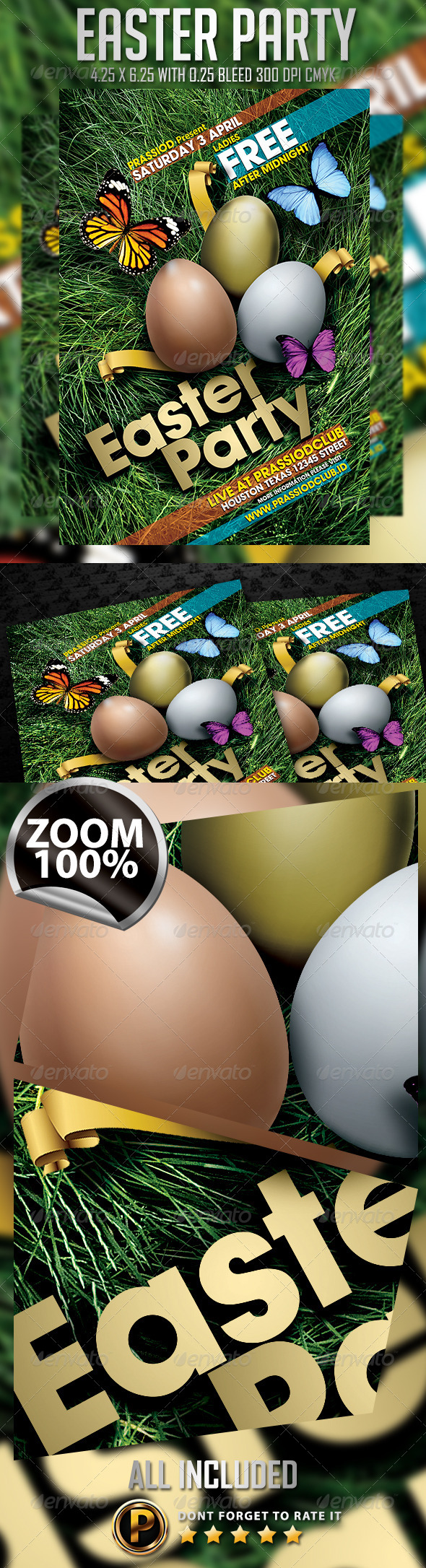 Easter Party Flyer Template - Holidays Events