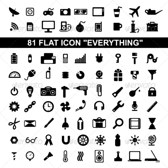 Flat Icons - Web Technology
