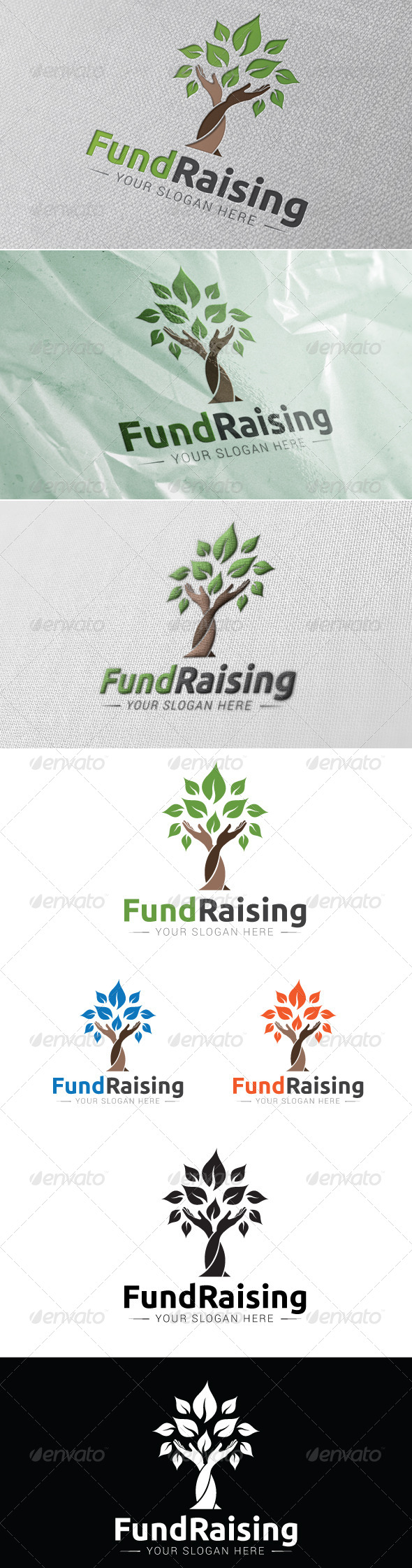 Fund Raising Logo Template - Humans Logo Templates