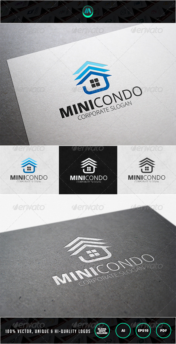 Mini Condo Logo Template - Buildings Logo Templates