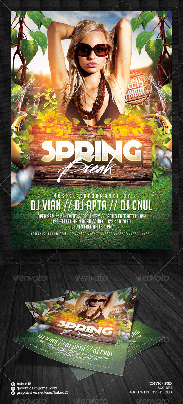 Spring Break Flyer Template - Events Flyers