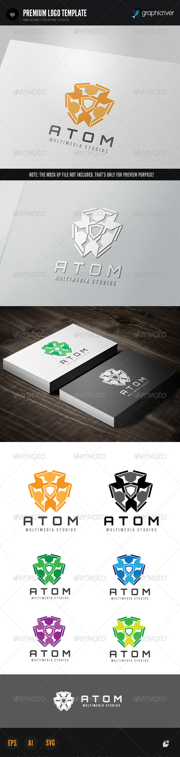 Multimedia Studio Atom 2 - Objects Logo Templates