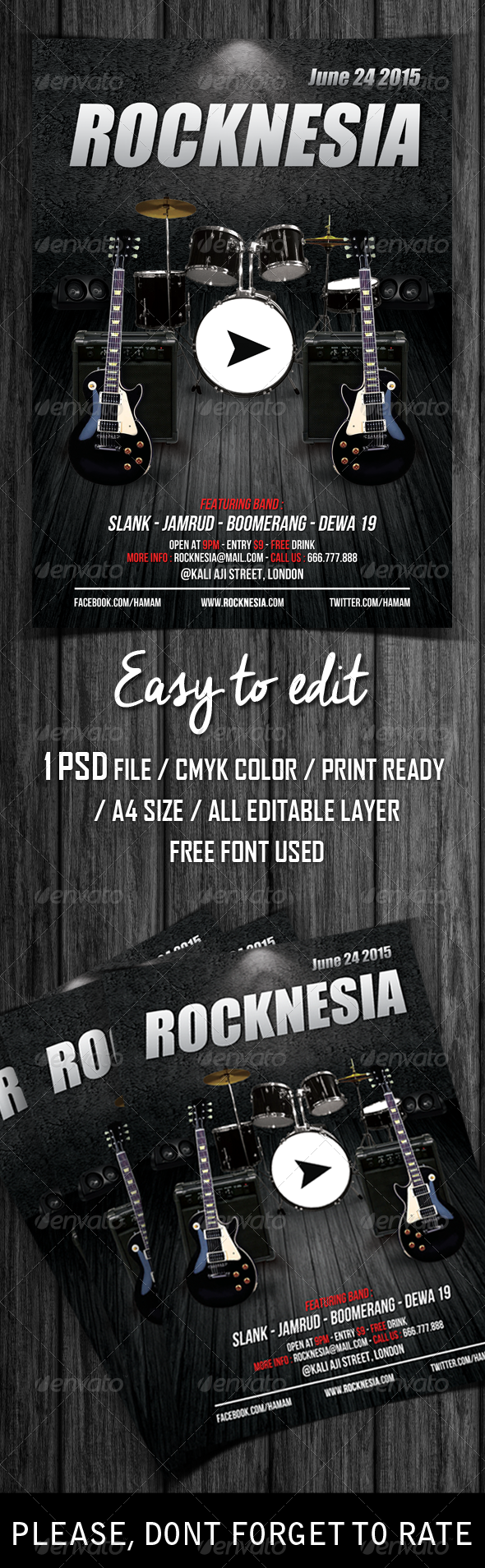 Rocknesia Flyer Template - Concerts Events