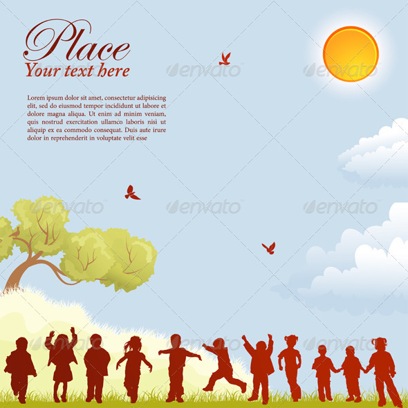Children Silhouettes - People Characters