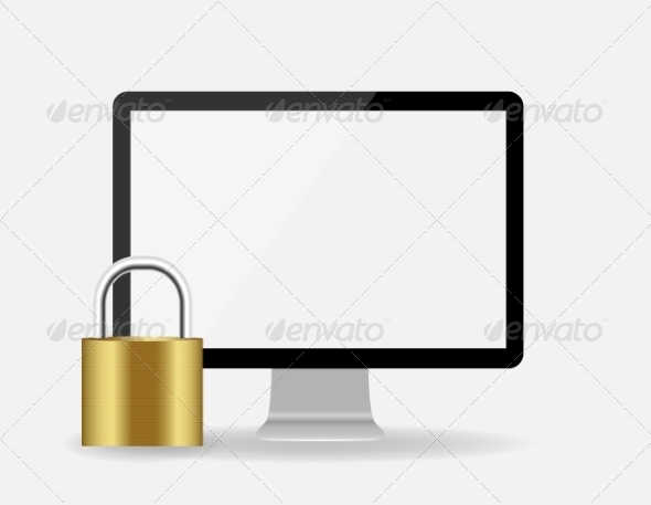 Internet Security Icon Vector Illustration - Computers Technology