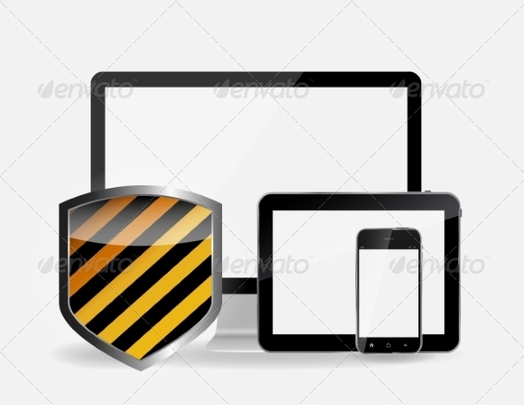 Internet Security Icon Vector Illustration - Computers Technology