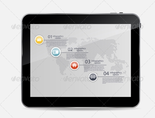 Abstract Design Tablet. Vector Illustration. - Computers Technology